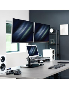 Soporte de Escritorio VIVO para Doble Monitor y Laptop 17" 2