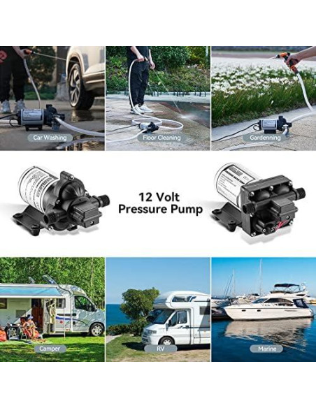 Bomba de Agua Eléctrica WASSERMANN 12V Autocebante 4 GPM