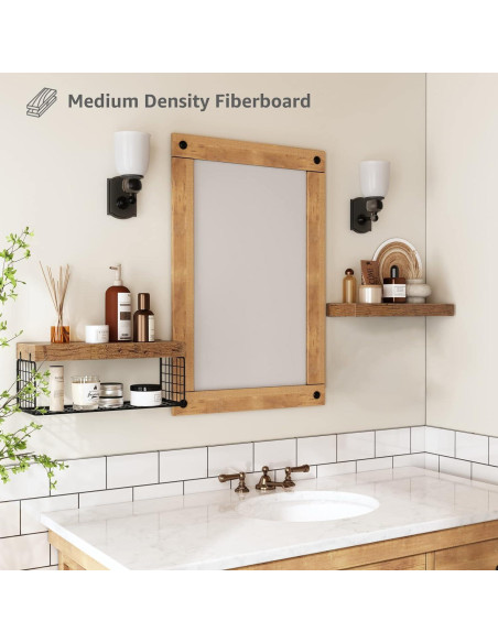 Estantes de baño QEEIG sobre inodoro, 2 piezas, marrón rústico Estantes de baño QEEIG sobre inodoro, 2 piezas, marrón rústico