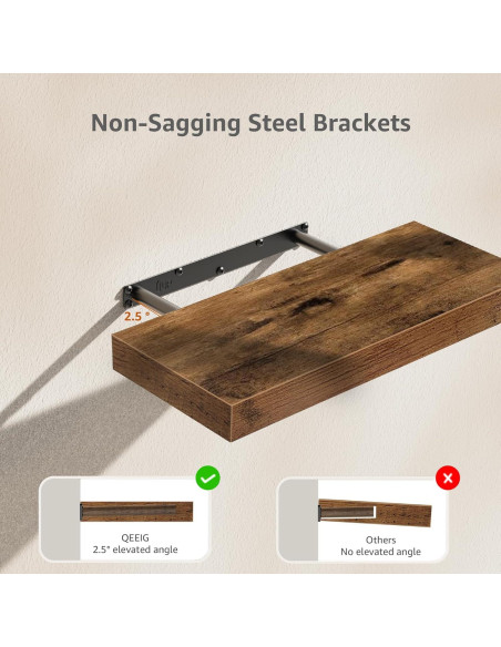 Estantes de baño QEEIG sobre inodoro, 2 piezas, marrón rústico Estantes de baño QEEIG sobre inodoro, 2 piezas, marrón rústico