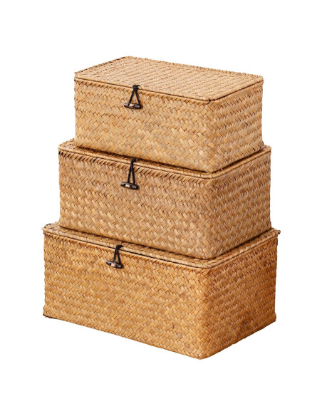 Cestas de Almacenamiento Tejidas a Mano Nonam - Juego de 3