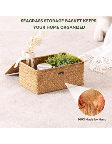 Cestas de Almacenamiento Tejidas a Mano Nonam - Juego de 3