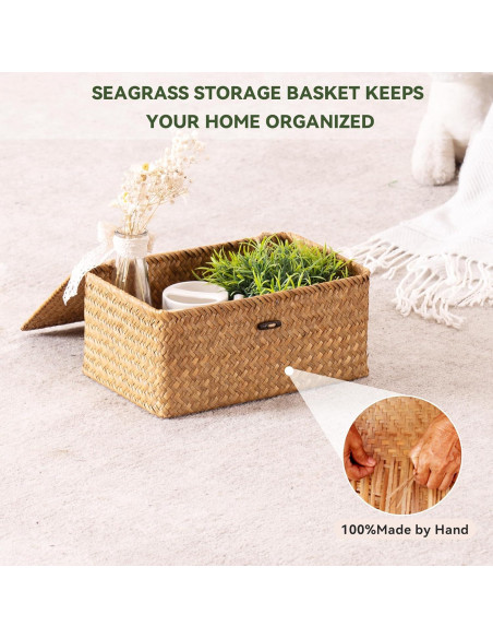 Cestas de Almacenamiento Tejidas a Mano Nonam - Juego de 3