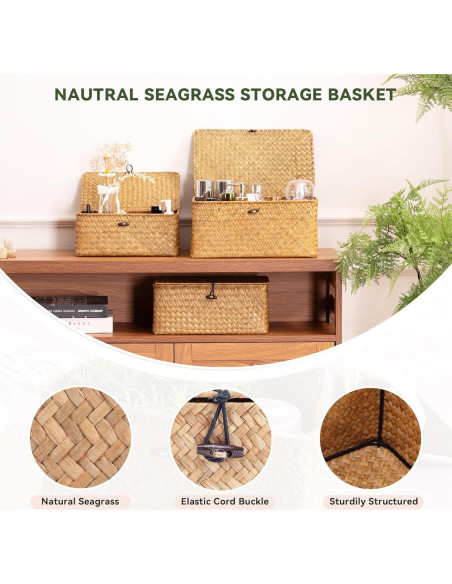 Cestas de Almacenamiento Tejidas a Mano Nonam - Juego de 3