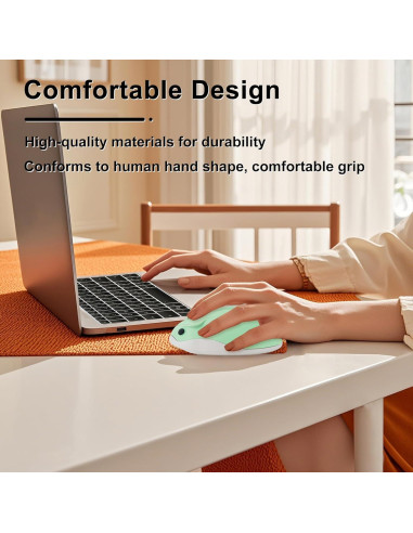 Ratón Inalámbrico CHUYI en Forma de Hámster Verde 1200DPI