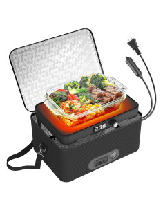 Horno Portátil Eléctrico ROTTOGOON 12V 24V 110V-240V Calentador de Comida