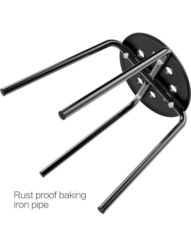Taburetes de Plástico Apilables Yaheetech 5 Piezas Negro 44 cm