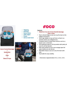 Mochila Enfriadora FOCO Cardenales de Arizona 24L Impermeable 2