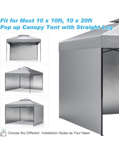 Lateral de Carpa Instantánea Cyfie 3.05x3.05m Impermeable UV 2