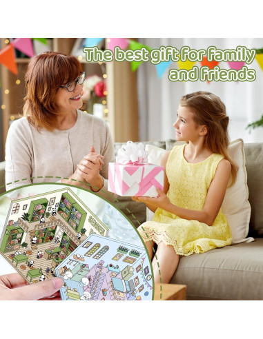 Stickers 3D DIY Aeloer - 4 Set de Escenas Creativas