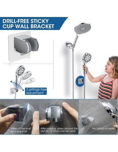 Cabezal de Ducha Dual Egretshower 19.05 cm 9 Modos Alta Presión