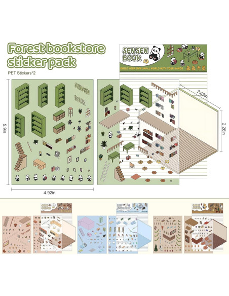 Stickers 3D DIY Aeloer - 4 Set de Escenas Creativas Stickers 3D DIY Aeloer - 4 Set de Escenas Creativas