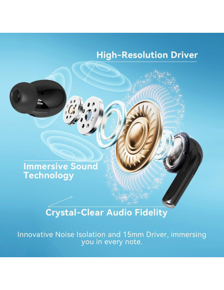 Auriculares Traductores Ai Bluetooth 150 Idiomas Negro