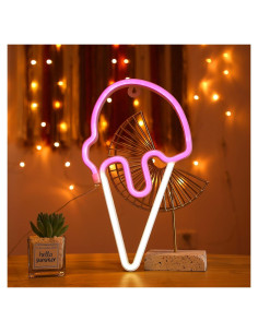 Luz Nocturna Helado YAOZHOU LED Rosa 4.5V Decorativa