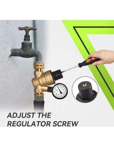 Regulador de Presión de Agua RVMATE Ajustable con Filtro