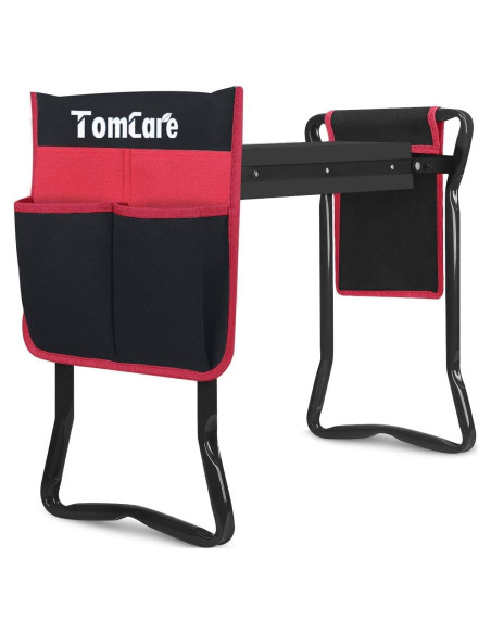 Banco de Jardín Plegable TomCare con Bolsa de Herramientas