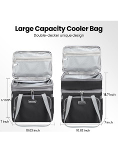 Bolsa de Almuerzo Térmica Mecrowd 17L Aislada y a Prueba de Fugas 2