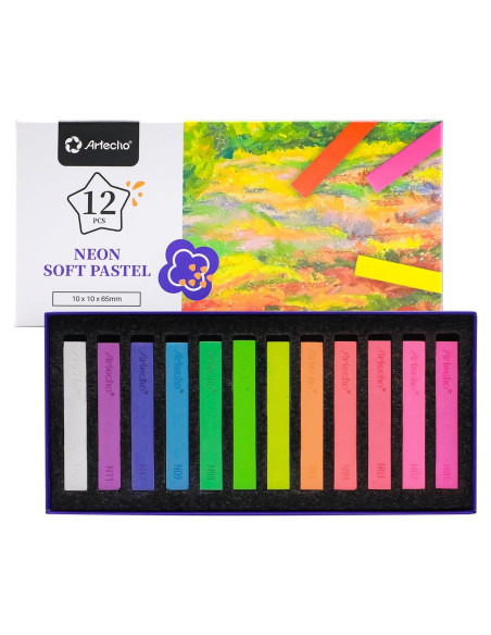 Pasteles Suaves Neón Artecho 12 Colores para Dibujar