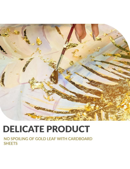 100 Hojas de Oro para Manualidades LOCDO 15.5x13.5cm Alta Calidad