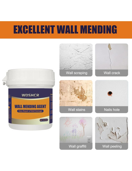 Kit de Reparación de Drywall WDSHCR 240ml Masilla y Parches Kit de Reparación de Drywall WDSHCR 240ml Masilla y Parches