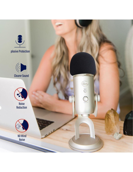 2 Fundas de Micrófono Blue Yeti Pro - Reducción de Ruido