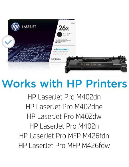 Cartucho de Tóner Negro HP 26X Alto Rendimiento CF226X