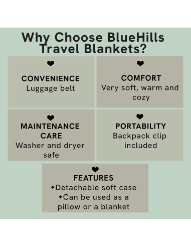Manta de Viaje Premium BlueHills Beige con Almohada 2 en 1