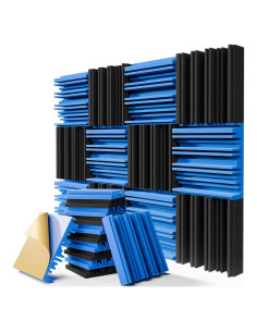 Paquete de 12 Paneles Acústicos Autoadhesivos 30.48x30.48cm