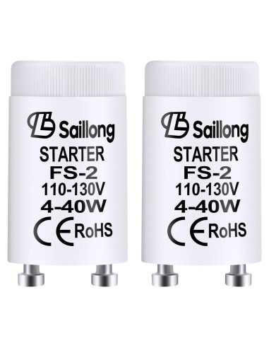 Inicio Fluorescente Saillong F S-2/S2 8 Piezas 4-40W Blanco