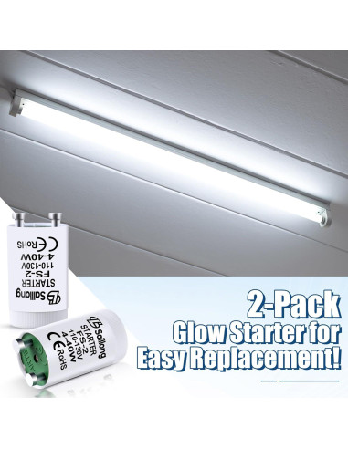 Inicio Fluorescente Saillong F S-2/S2 8 Piezas 4-40W Blanco