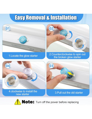 Inicio Fluorescente Saillong F S-2/S2 8 Piezas 4-40W Blanco