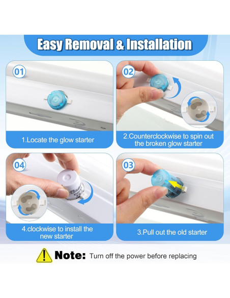 Inicio Fluorescente Saillong F S-2/S2 8 Piezas 4-40W Blanco