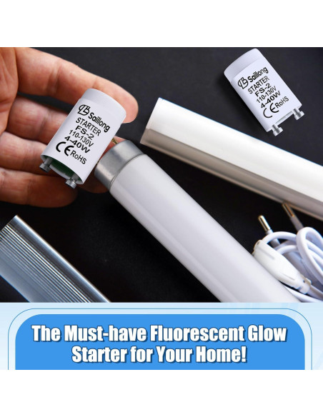 Inicio Fluorescente Saillong F S-2/S2 8 Piezas 4-40W Blanco