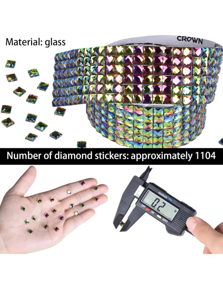 1104 Piezas Strass Autoadhesivos Biutityer 5mm Varios Colores