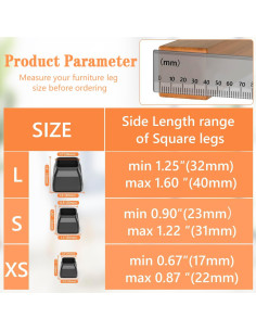 16 Protectores de Suelo para Patas de Sillas BAIPOK - Silicona y Fieltro 2