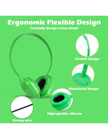 Auriculares para Niños MENGLALA Paquete de 10 Multicolor