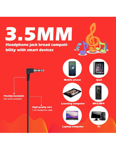 Auriculares para Niños MENGLALA Paquete de 10 Multicolor