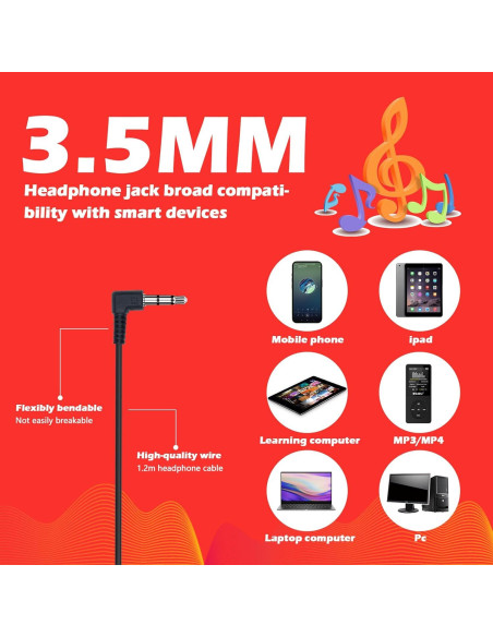 Auriculares para Niños MENGLALA Paquete de 10 Multicolor