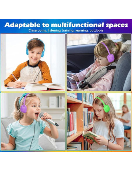 Auriculares para Niños MENGLALA Paquete de 10 Multicolor