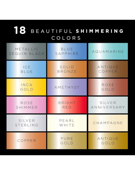 Juego de Pintura Acrílica FolkArt 18 Colores Metálicos 2 oz