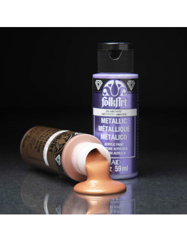 Juego de Pintura Acrílica FolkArt 18 Colores Metálicos 2 oz