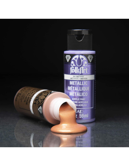 Juego de Pintura Acrílica FolkArt 18 Colores Metálicos 2 oz