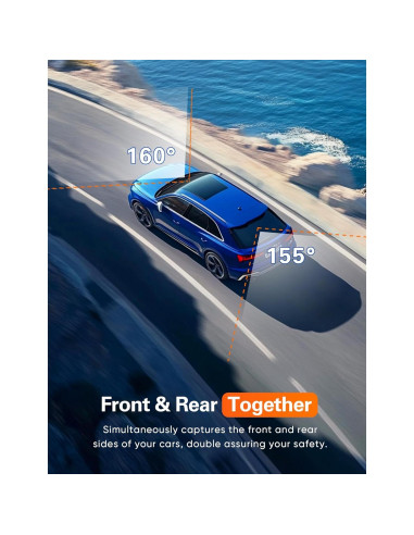 Cámara Dash 4K Navycrest A2Pro WiFi 5G Doble con 64GB