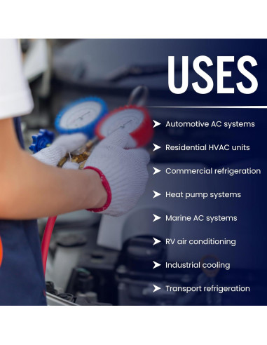 Juego de Manómetros de AC Hiatsu con Kit de Recarga R134a R32 R410a