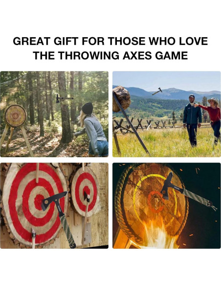 Set de 3 Hachas de Lanzamiento Dinoclier 27.1 cm con Funda