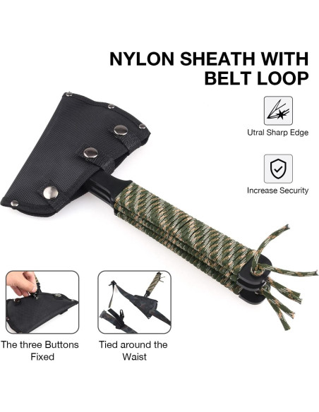 Set de 3 Hachas de Lanzamiento Dinoclier 27.1 cm con Funda