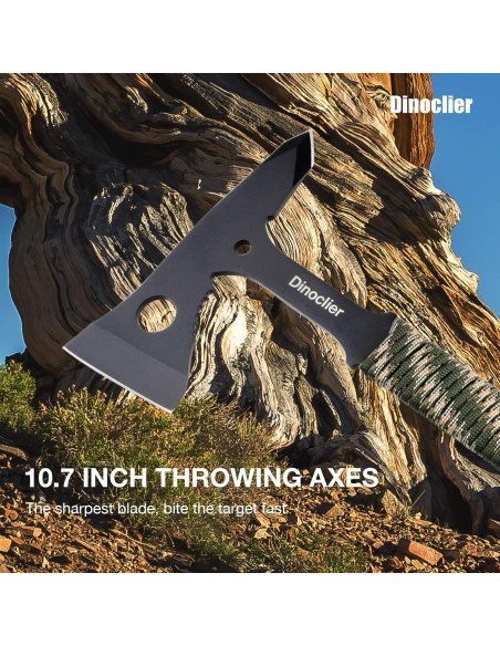 Set de 3 Hachas de Lanzamiento Dinoclier 27.1 cm con Funda