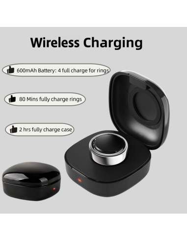 Estuche de Carga Inalámbrica WONJOY para Oura Ring Gen3 Tamaño 6