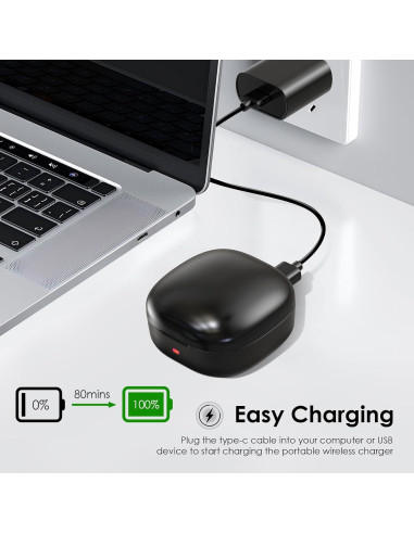 Estuche de Carga Inalámbrica WONJOY para Oura Ring Gen3 Tamaño 6