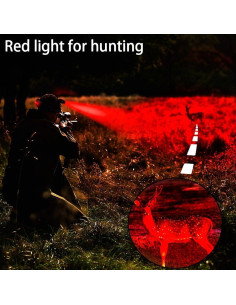 Linterna Frontal Roja LUXNOVAQ Recargable LED 3 Modos 2